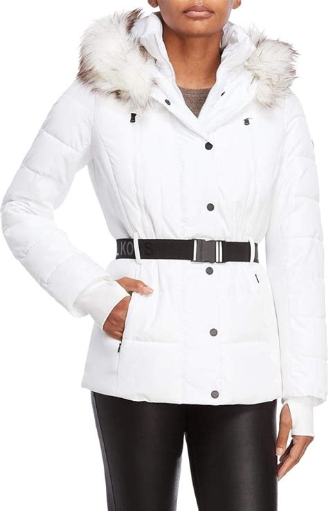 michael kors white puffer coat|michael kors navy puffer coat.